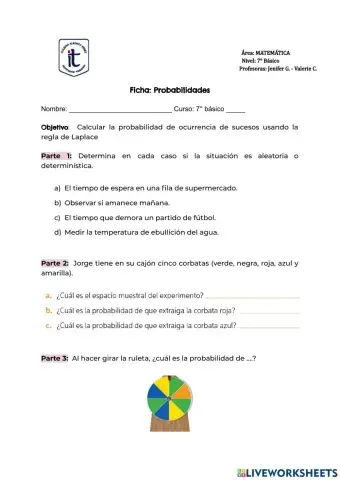 Ficha: Probabilidades