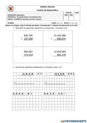 Operaciones básicas