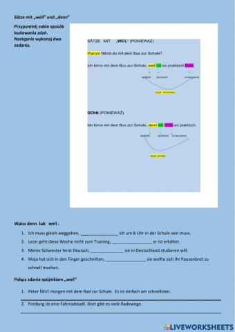 Weil-Satze, Denn-Satze