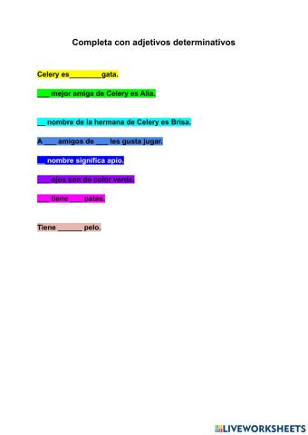 Adjetivos determinativos