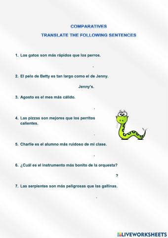Comparatives: translation