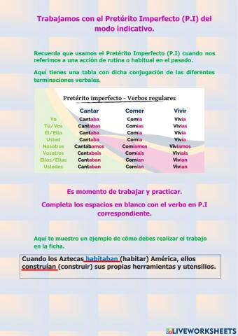 Pretérito imperfecto