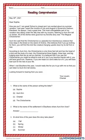 Reading Comprehension