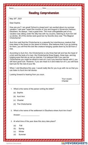 Reading Comprehension