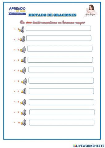 Dictado de oraciones