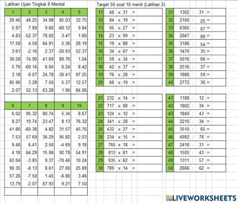 Latihan ujian tingkat 8 Mental (2nd)
