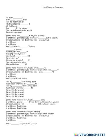 Listening - Paramore