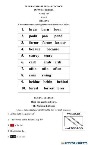 Social Studies & Science Week 7