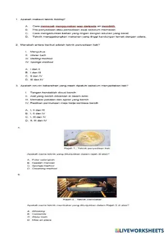 Teknik dan cara penyediaan kek- Pembuatan Pastri Ting. 5 KSSMPK