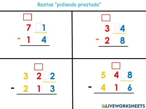 Restas pidiendo prestado