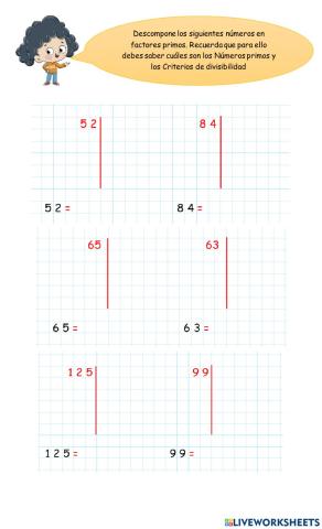 Descomposición en factores primos