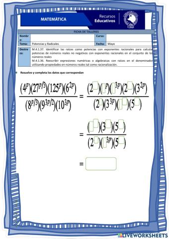 Potencias y Radicales
