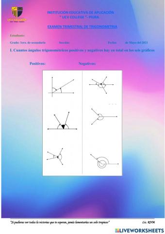 Examen de trigonometria