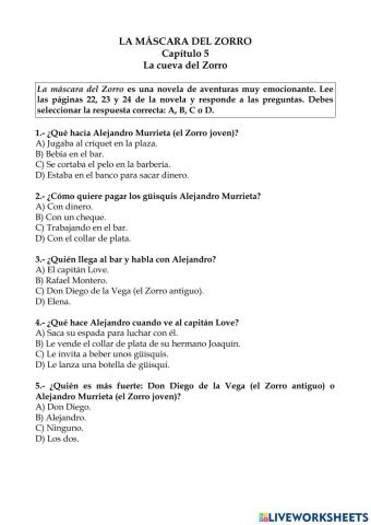 La máscara del zorro ficha 7 (cap 5)