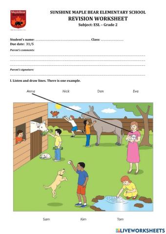 Summer Revision Worksheet 2