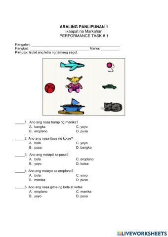 Araling panlipunan pt-1 4q