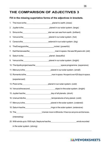 The comparison of adjectives 3