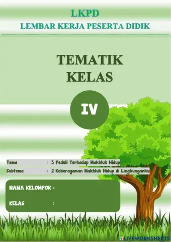 LKPD Kelas IV Tema 3 Subtema 2