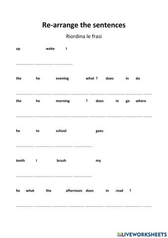 Routine – Present Simple.