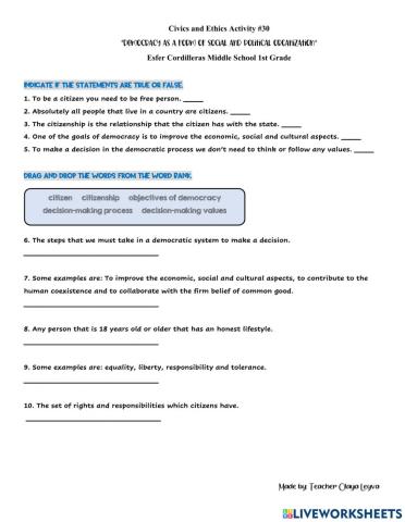 Democracy as a bse for reflexion