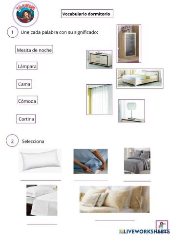 El dormitorio y secuencia hacer cama