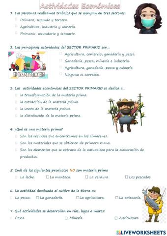 Las actividades económicas