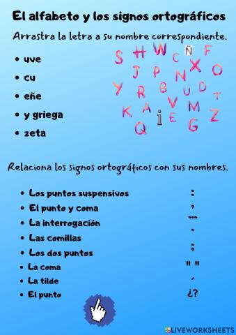 Alfabeto y signos ortográficos
