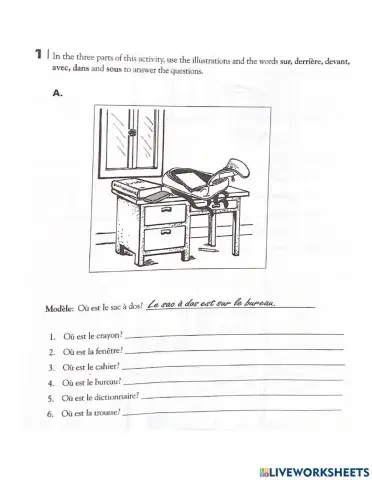 Les prépositions de lieu