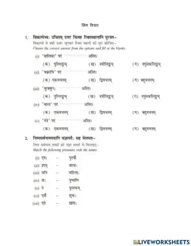 लिंग विचार