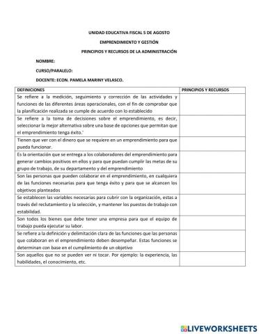 PRINCIPIOS DE LA ADMINISTRACIÓN