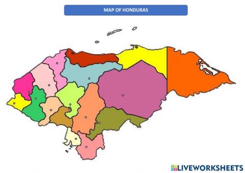 Political Map of Honduras