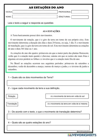 As estações do ano