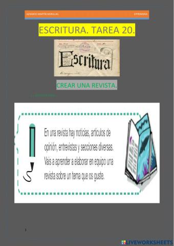 Escritura. Tarea 20.