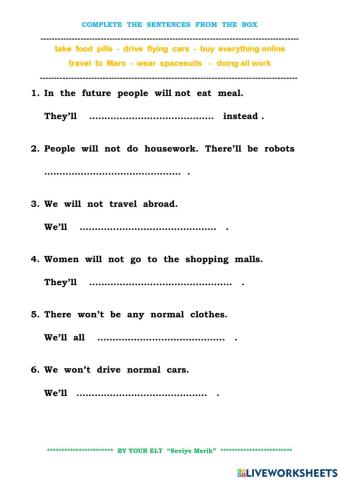 FUTURE SIMPLE - will-won't