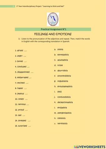 Feelings and emotions