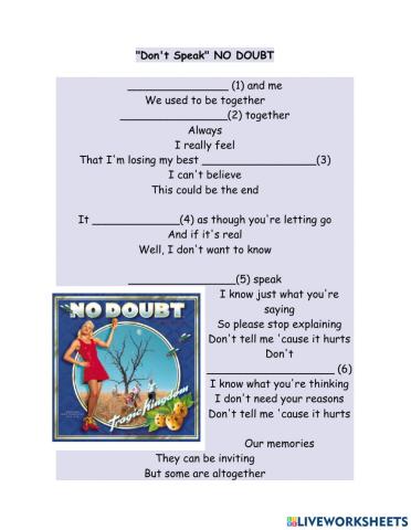 Interactive Listening: DON´T SPEAK - NO DOUBT