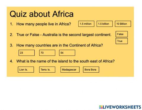 Africa quiz