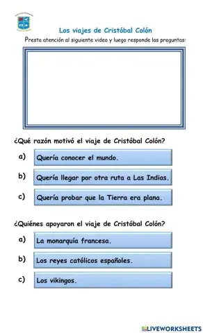 Los viajes de Cristóbal Colón