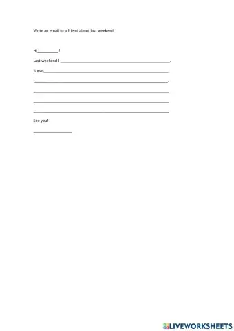 Write about last weekend