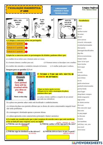 1ª avaliação diagnóstica