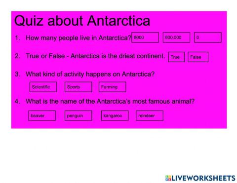 Antarctica Quiz