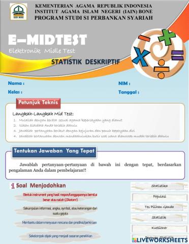 E-midtest statistic dercriptif