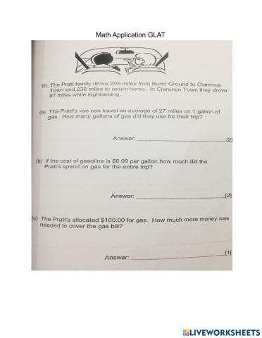 GLAT Math Application
