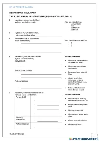 Fikah tg 4 - SEMBELIHAN