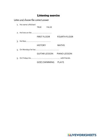 Listening -1 Present Simple