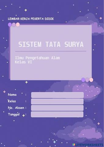 LKPD Interaktif Kelas 6 -Sistem Tata Surya-