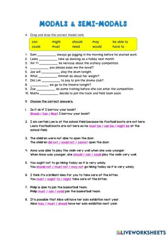 Modals & Semi-modals
