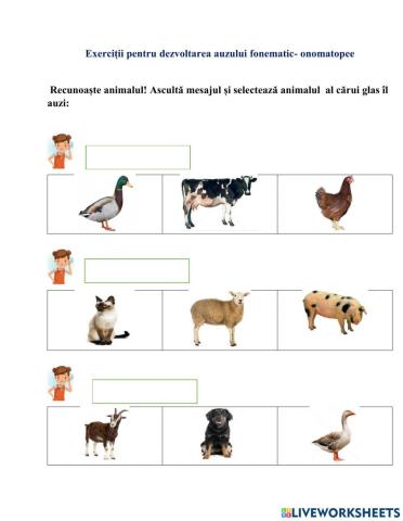 Dezvoltarea auzului fonematic- onomatopee