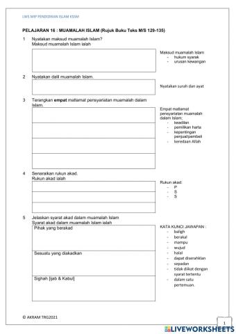 Fikah tg 4 - MUAMALAH ISLAM