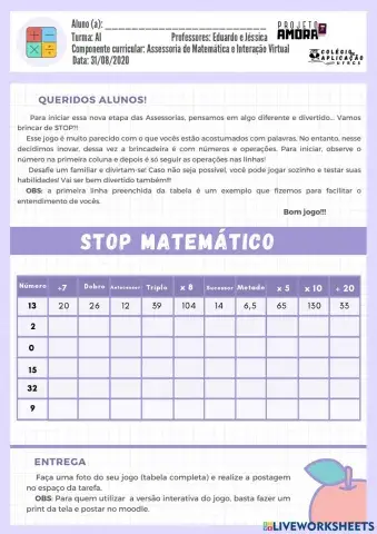 Stop Matemático